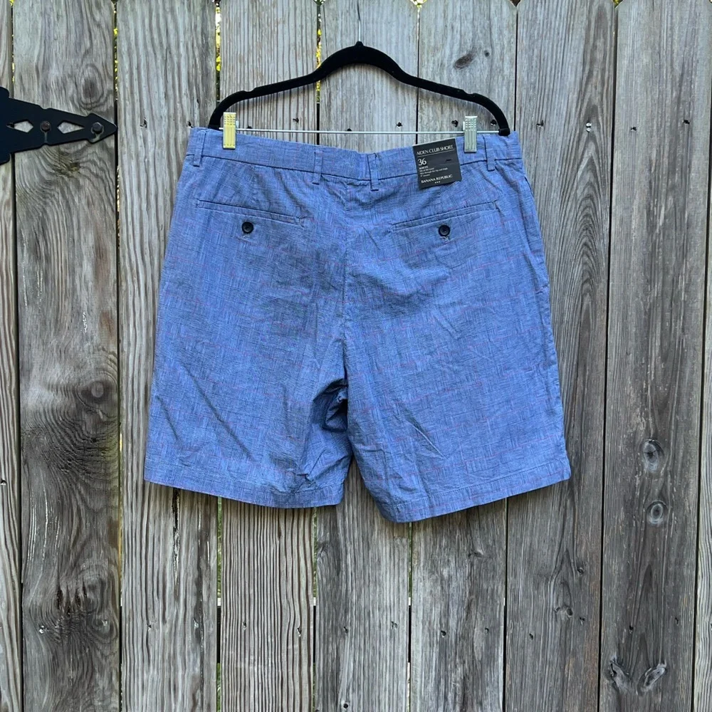 BANANA REPUBLIC Aiden Club Short Plaid Shorts Mens 36” NWT NEW